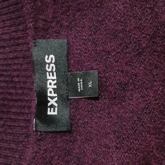 EXPRESS ⚜️ Rheinstone Embellished Puff Sleeve Cardigan.   XL - Picture 5 of 11